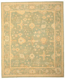 Usak Tapete 330X400 Oriental Feito A Mão Verde Claro/Bege Escuro Grande (Lã, Turquia)