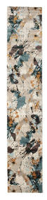 Xenia - Bege/Azul Tapete 80X400 Moderno Tapete Passadeira Castanho Claro/Cinza Escuro/Cinzento Claro ( Turquia)