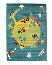 World Tapete 140X200 Moderno Turquesa Escuro/Azul Turquesa ( Turquia)