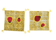 베개 커버 Vintage Relief 러그 50X50 정품
 오리엔탈 수제 사각형 옐로우/브라운 (울, 터키)