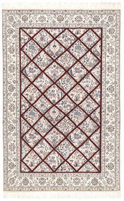 Naïn 6La Tapis 128X196 D'orient Fait Main Beige/Gris Clair (Laine/Soie, Perse/Iran)