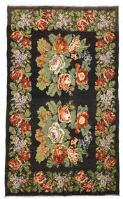 Kilim Rose Tapete 202X365 Oriental Tecidos À Mão Cinza Escuro/Verde Claro (Lã, Moldávia)