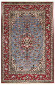 Isfahan Fio De Seda Tapete 203X315 Oriental Feito A Mão Castanho/Castanho Escuro (Lã/Seda, Pérsia/Irão)