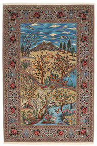 Isfahan silk warp pictorial carpet TBH62