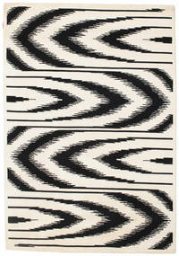 Himalaya Tapete 168X243 Moderno Feito A Mão Bege/Preto (Lã, Índia)