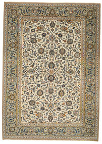 Kashan Patina Szőnyeg 214X302 Keleti Csomózású Világosbarna/Világosszürke (Gyapjú, Perzsia/Irán)