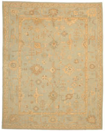 Usak Tapete 290X368 Oriental Feito A Mão Castanho Claro/Verde Claro Grande (Lã, Turquia)