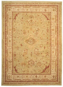 Usak Tapete 384X540 Oriental Feito A Mão Castanho Claro Grande (Lã, Turquia)