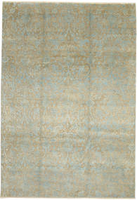 Ziegler Mahli Wool/Silk Rug 240X349 Authentic Oriental Handknotted Light Grey/Olive Green/Pastel Green (Wool, Pakistan)