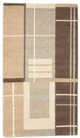 Gabbeh Indo Matto 92X162 Moderni Käsinsolmittu Vaaleanruskea/Tummanbeige/Beige (Villa, Intia)