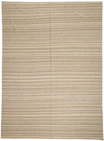 Kelim Moderni Matto 246X341 Moderni Käsinkudottu Vaaleanharmaa/Beige (Villa, Afganistan)