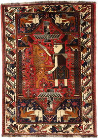 Qashqai Rug 118X170 Authentic
 Oriental Handknotted Dark Brown/Rust Red (Wool, Persia/Iran)