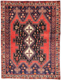 Afshar Koberec 165X221 Orientální Ručně Tkaný Hnědá/Tmavě Modrý (Vlna, Persie/Írán)