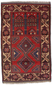 Белуч Ковер 85X136 Ковры Ручной Работы Темно-Красный/Темно-Коричневый (Шерсть, Афганистан)