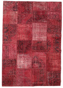 Patchwork Rug 159X231 Authentic
 Modern Handknotted Dark Red/Crimson Red (Wool, Turkey)