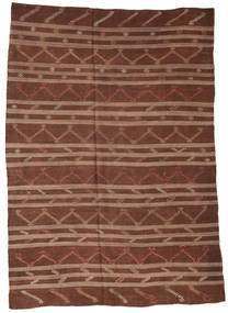 Kilim Semi-Antigo Turquia Tapete 242X345 Oriental Tecidos À Mão Vermelho Escuro/Castanho Claro (Lã, Turquia)