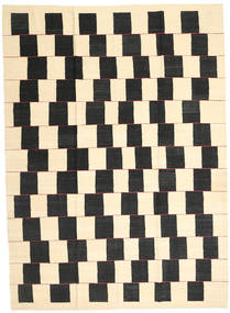Kilim Modern Rug 211X289 Authentic
 Modern Handwoven Beige/Dark Grey (Wool, Afghanistan)