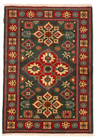Kazak Tapete 126X180 Oriental Feito A Mão Verde Escuro/Cinza Escuro (Lã, Paquistão)