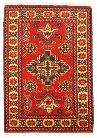 Kazak Teppich 105X150 Echter Orientalischer Handgeknüpfter Rost/Rot/Dunkelrot (Wolle, Pakistan)