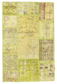 Patchwork Teppich
 98X150 Echter Moderner Handgeknüpfter Gelb/Olivgrün (Wolle, Türkei)