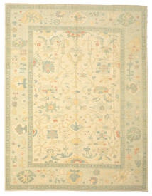 Usak Tapete 302X392 Oriental Feito A Mão Bege/Amarelo/Bege Escuro Grande (Lã, Turquia)