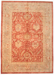 Usak Tapete 310X424 Oriental Feito A Mão Castanho Claro/Laranja Grande (Lã, Turquia)