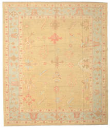 Usak Tapete 275X323 Oriental Feito A Mão Bege Escuro/Castanho Claro Grande (Lã, Turquia)