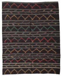 Kilim Semi-Antigo Turquia Tapete 240X307 Oriental Tecidos À Mão Preto/Cinza Escuro (Lã, Turquia)