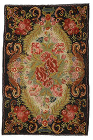 Rose Kelim Moldavia Rug 194X297 Authentic Oriental Handwoven Black/Rust Red (Wool, Moldova)