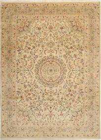Tabriz 50 Raj With Silk Rug 250X346 Authentic Oriental Handknotted Light Brown/Dark Beige Large (Wool/Silk, Persia/Iran)