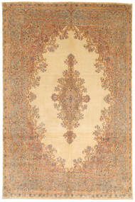 Kerman Tapete 340X510 Oriental Feito A Mão Castanho Claro/Bege Grande (Lã, Pérsia/Irão)