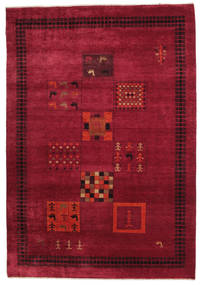 Gabbeh Loribaft Szőnyeg 151X220 Modern Csomózású Piros/Sötétpiros (Gyapjú, India)
