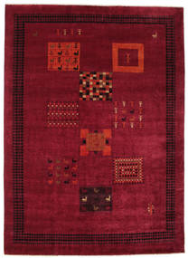 Gabbeh Loribaft Matto 202X282 Moderni Käsinsolmittu Tummanpunainen/Punainen (Villa, Intia)