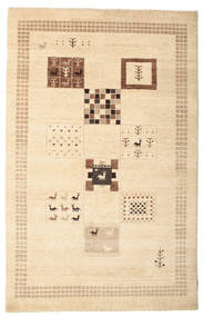 Gabbeh Loribaft Matto 150X231 Moderni Käsinsolmittu Beige/Vaaleanruskea (Villa, Intia)