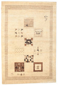 Gabbeh Loribaft Matto 145X218 Moderni Käsinsolmittu Beige/Tummanbeige (Villa, Intia)