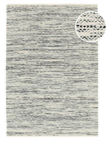 Hugo - Noir/Gris Tapis 140X200 Moderne Tissé À La Main Gris Clair/Beige Foncé/Beige ( Inde)