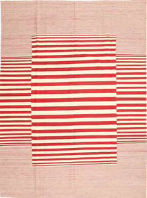 Kilim Modern Rug 213X286 Authentic
 Modern Handwoven Light Pink/Beige/Crimson Red (Wool, Afghanistan)