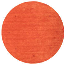 Loribaf Loom Rug Ø 202 Authentic
 Modern Handknotted Round Orange (Wool, India)