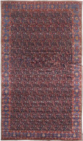 Senneh Tapete 368X639 Oriental Feito A Mão Cinza Escuro/Porpora Escuro Grande (Lã, Pérsia/Irão)