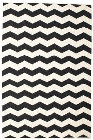 Echo Tapis 200X300 Moderne Tissé À La Main Beige/Noir (Coton, Inde)