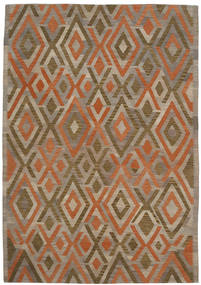 Kilim Moderno Tapete 203X286 Moderno Tecidos À Mão Castanho Claro/Castanho (Lã, Afeganistão)