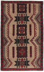 Baluch 러그 108X178 정품
 오리엔탈 수제 라이트 브라운/블랙/브라운 (울, 아프가니스탄)