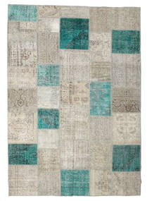Patchwork Χαλι 240X342 Σύγχρονα Χειροποιητο Ανοιχτό Γκρι/Ανοιχτό Καφέ (Μαλλί, Τουρκικά)