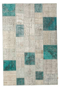 Patchwork Χαλι 200X302 Σύγχρονα Χειροποιητο Ανοιχτό Γκρι/Σκούρο Μπεζ (Μαλλί, Τουρκικά)