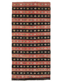 Kilim Semi-Antigo Turquia Tapete 176X355 Oriental Tecidos À Mão Castanho Escuro/Castanho Alaranjado (Lã, Turquia)