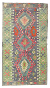 Kilim Semi-Antigo Turquia Tapete 150X273 Oriental Tecidos À Mão Verde Claro/Cinzento Claro (Lã, Turquia)