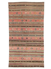 Kilim Semi-Antigo Turquia Tapete 166X312 Oriental Tecidos À Mão Cinza Escuro/Castanho Claro (Lã, Turquia)
