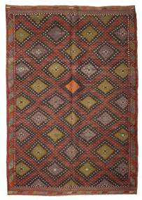 Kilim Semi-Antigo Turquia Tapete 203X290 Oriental Tecidos À Mão Castanho Escuro/Vermelho Escuro/Castanho (Lã, Turquia)