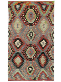 Kilim Semi-Antigo Turquia Tapete 186X317 Oriental Tecidos À Mão Cinza Escuro/Castanho (Lã, Turquia)