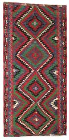 Kilim Semi-Antigo Turquia Tapete 163X344 Oriental Tecidos À Mão Preto/Vermelho (Lã, Turquia)